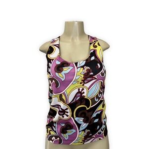 ATHLETA Tear Away B4 U Play Women's Paisley Tank Top